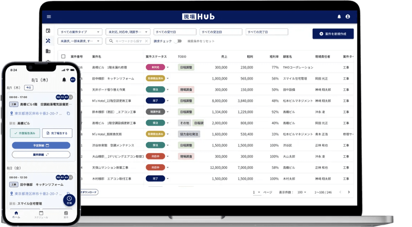 現場Hubの使いやすさ